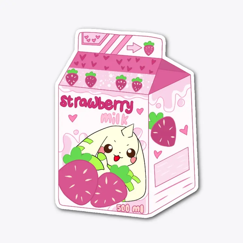 Strawberry Milk Sticker